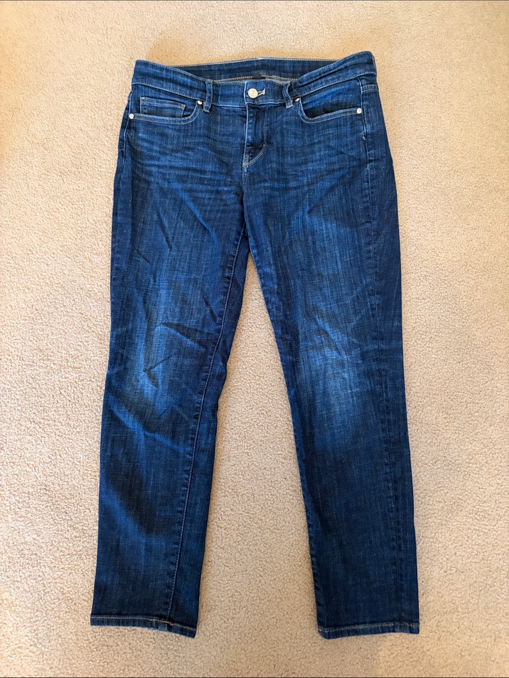 White House Black Market Women's Indigo Straight-Leg Jeans